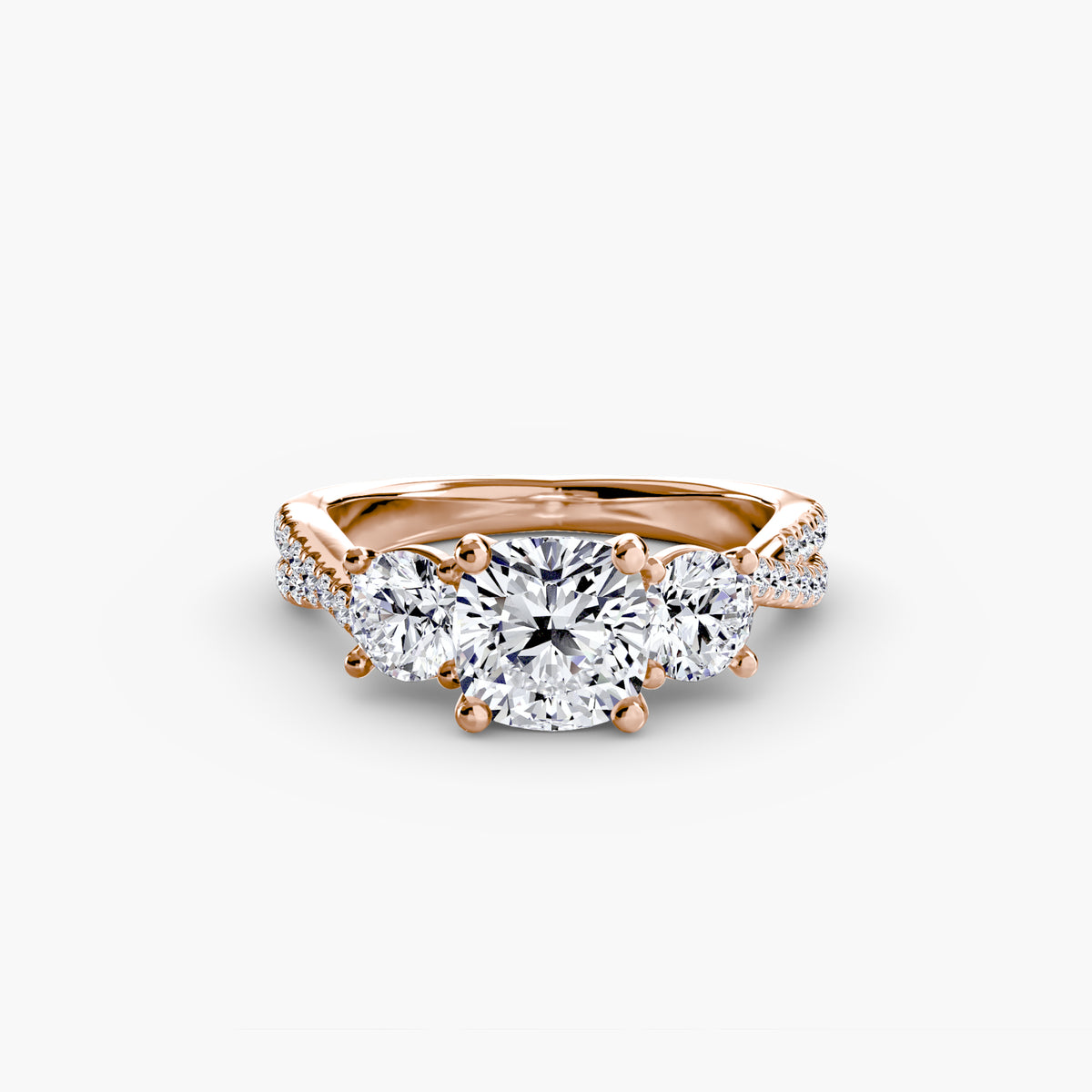 Ring Setting - 18K Rose Gold (Oval)