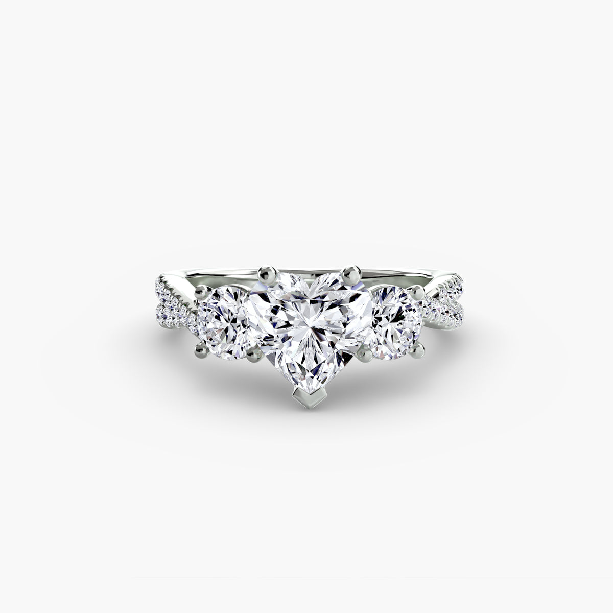 Ring Setting - 14K White Gold (Radiant)