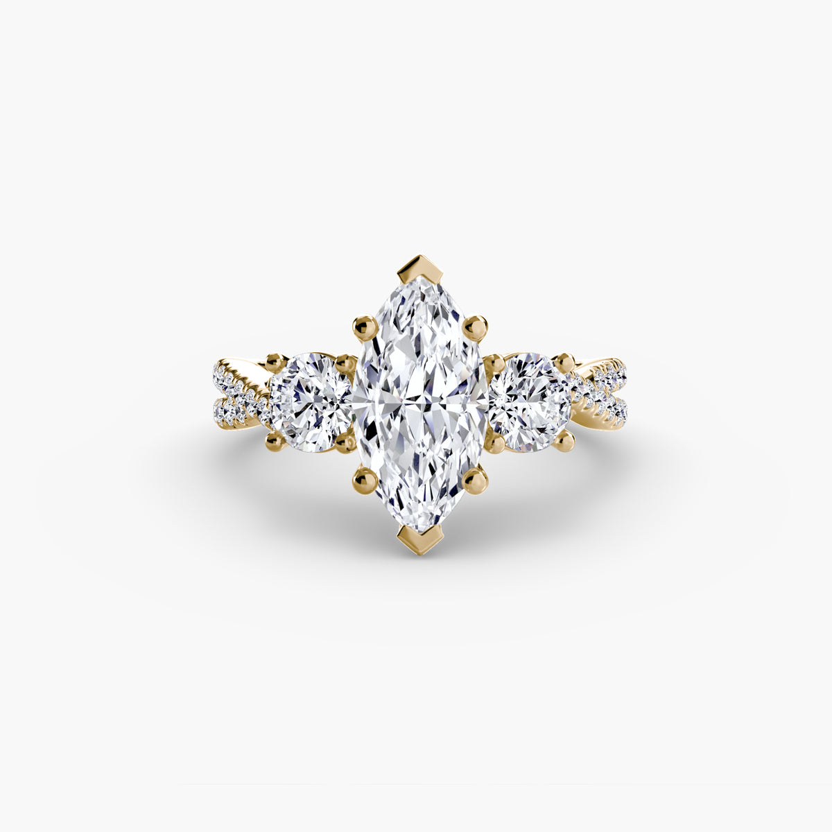 Ring Setting - 14K Rose Gold (Round)