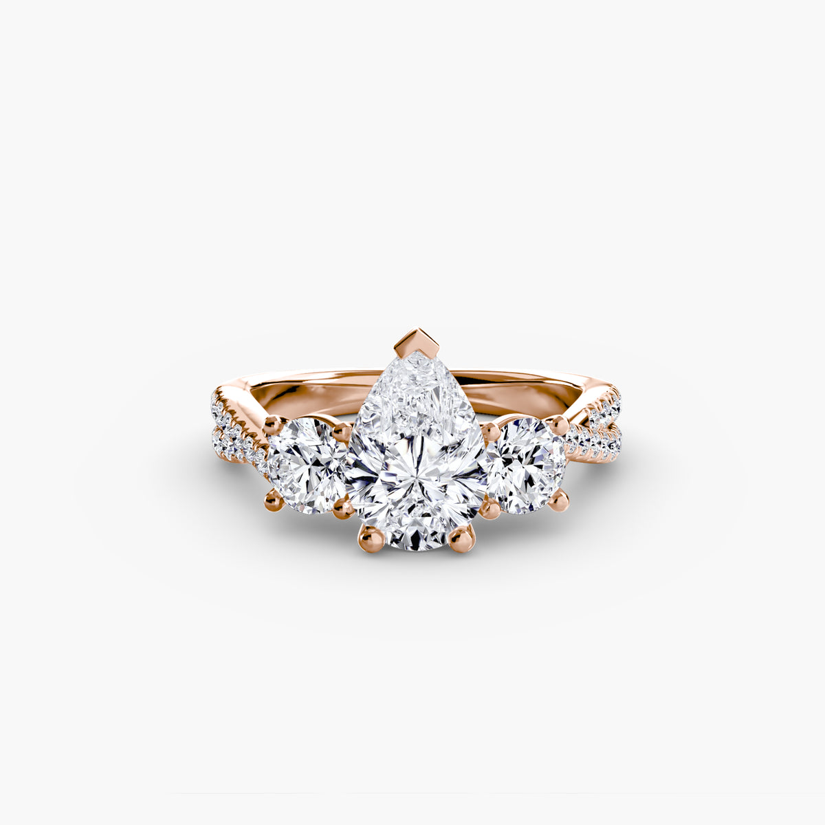 Ring Setting - 18K Rose Gold (Emerald)