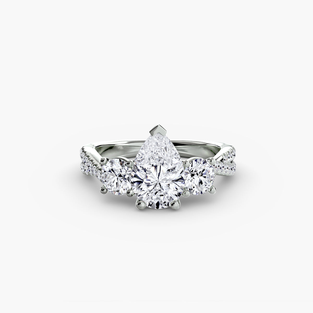 Ring Setting - 14K White Gold (Emerald)