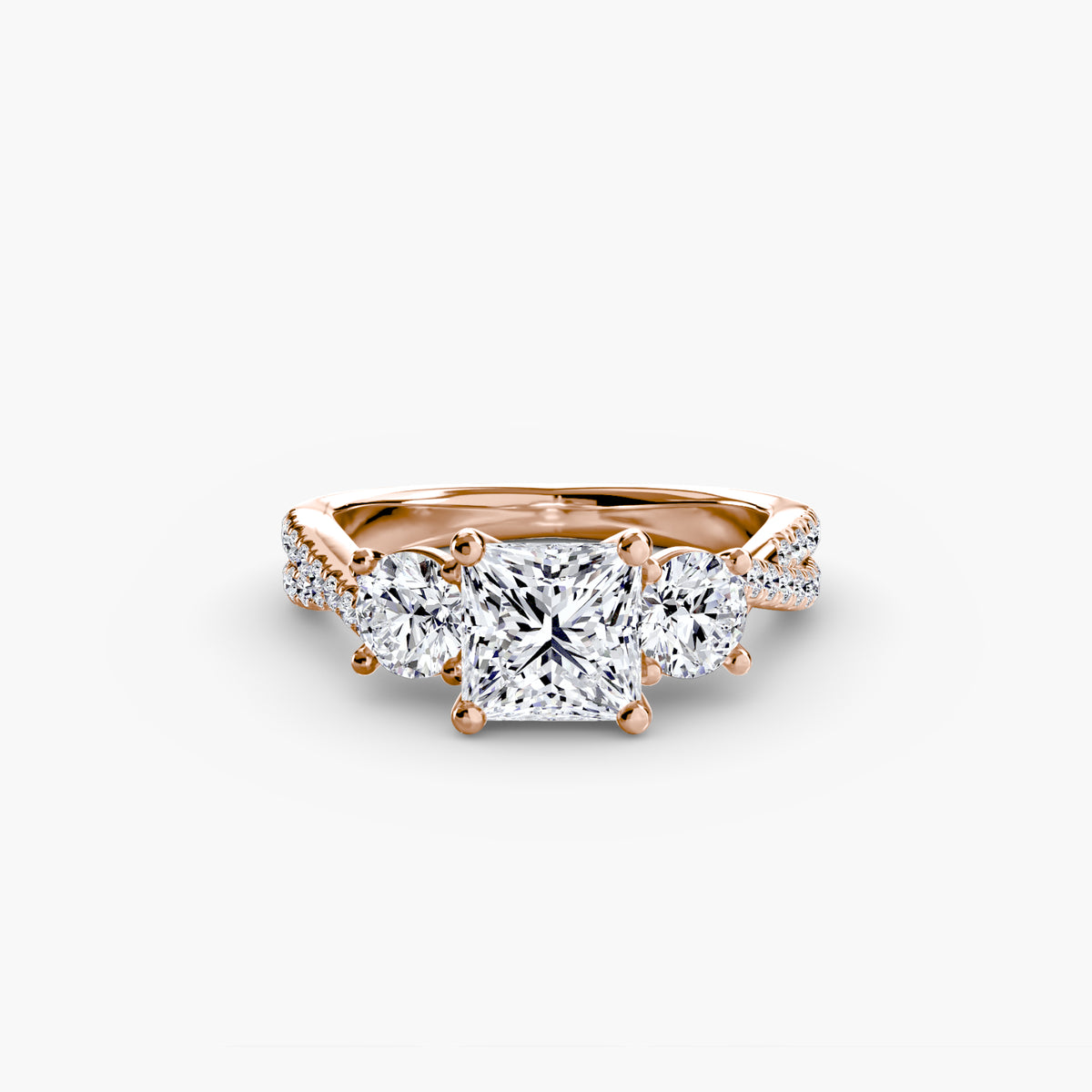 Ring Setting - 18K Rose Gold (Cushion)