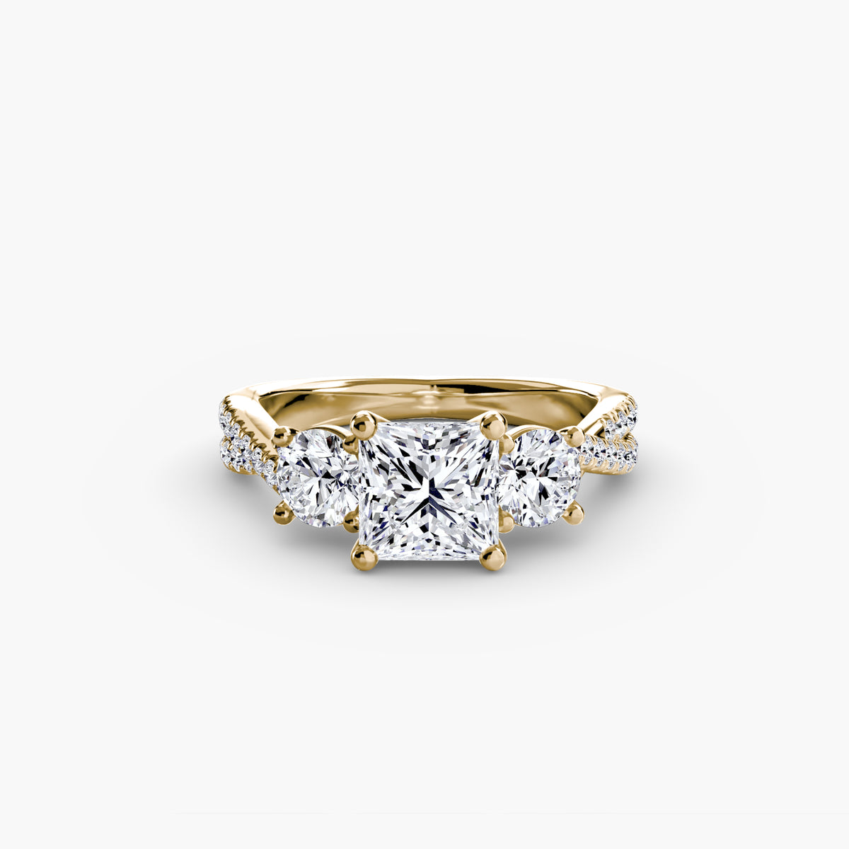 Ring Setting - 18K Yellow Gold (Cushion)