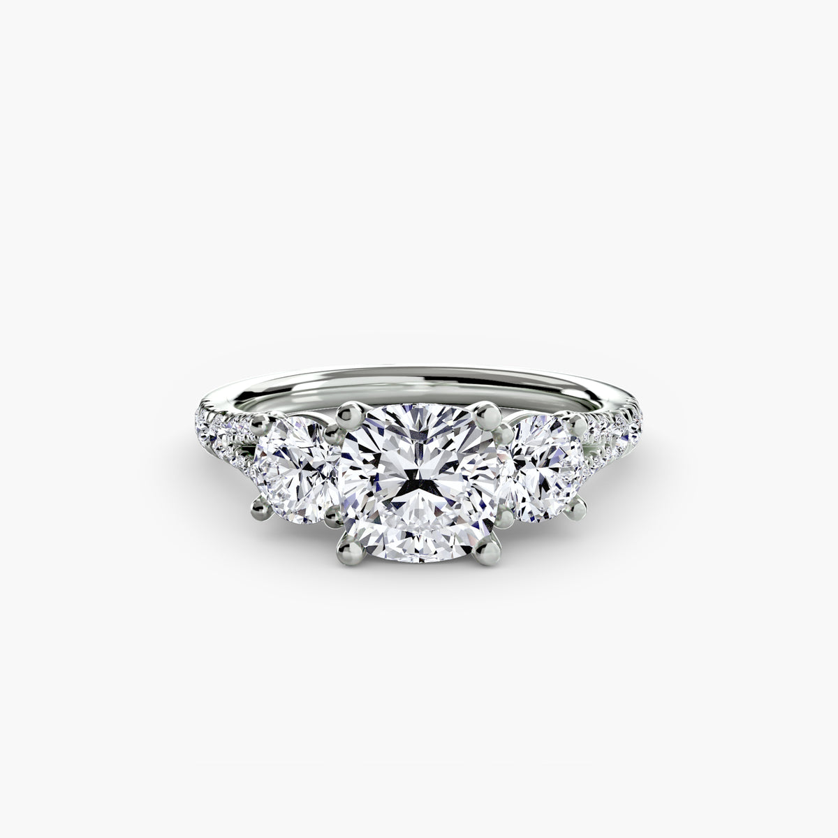 Ring Setting - 14K White Gold (Oval)