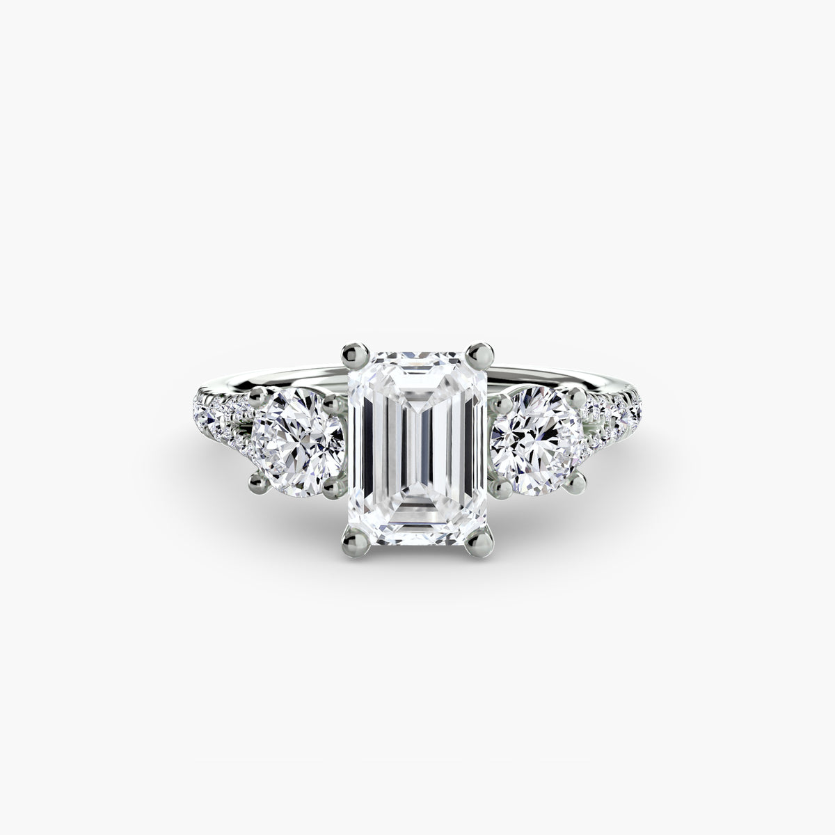 Ring Setting - 18K White Gold (Heart)
