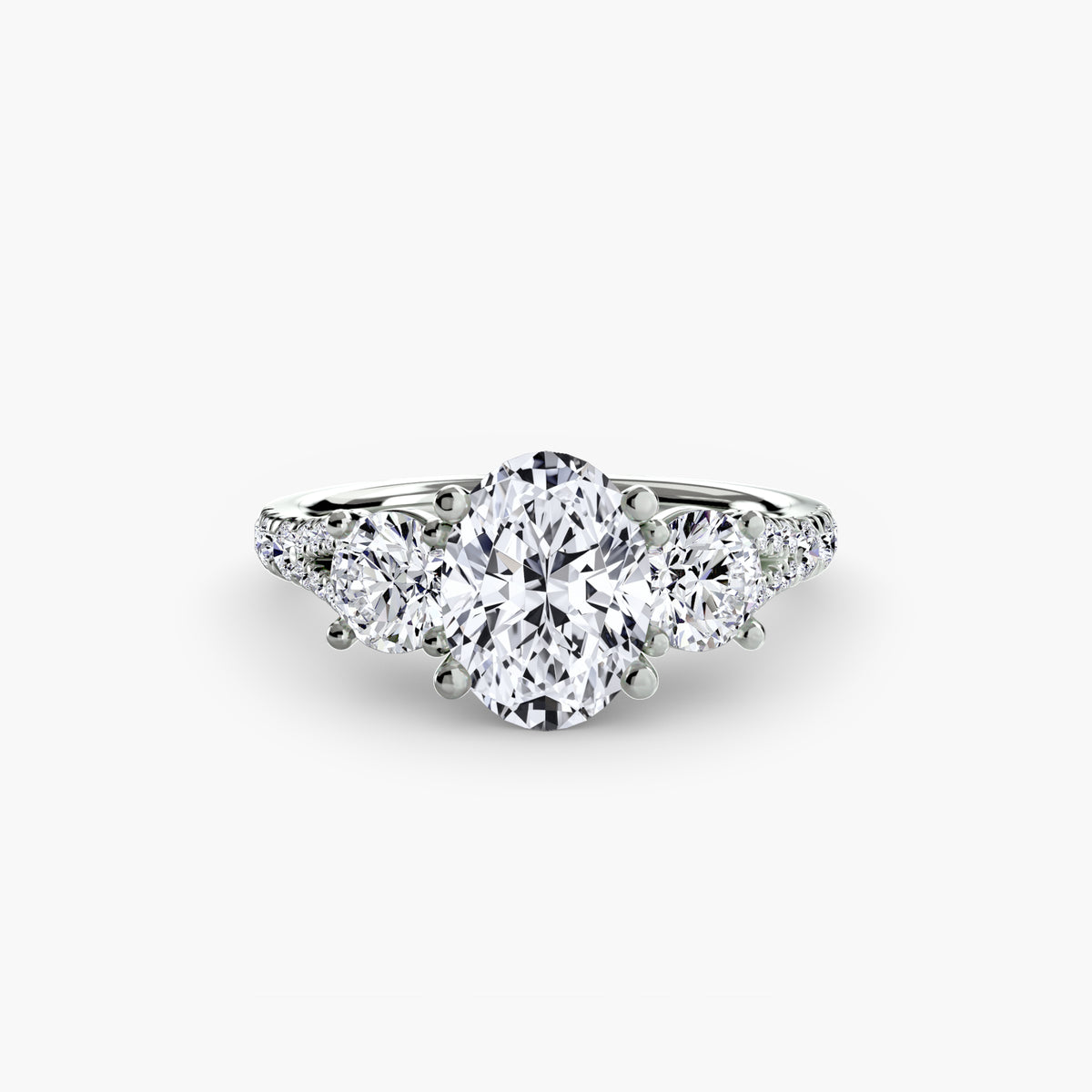 Ring Setting - 18K White Gold (Pear)