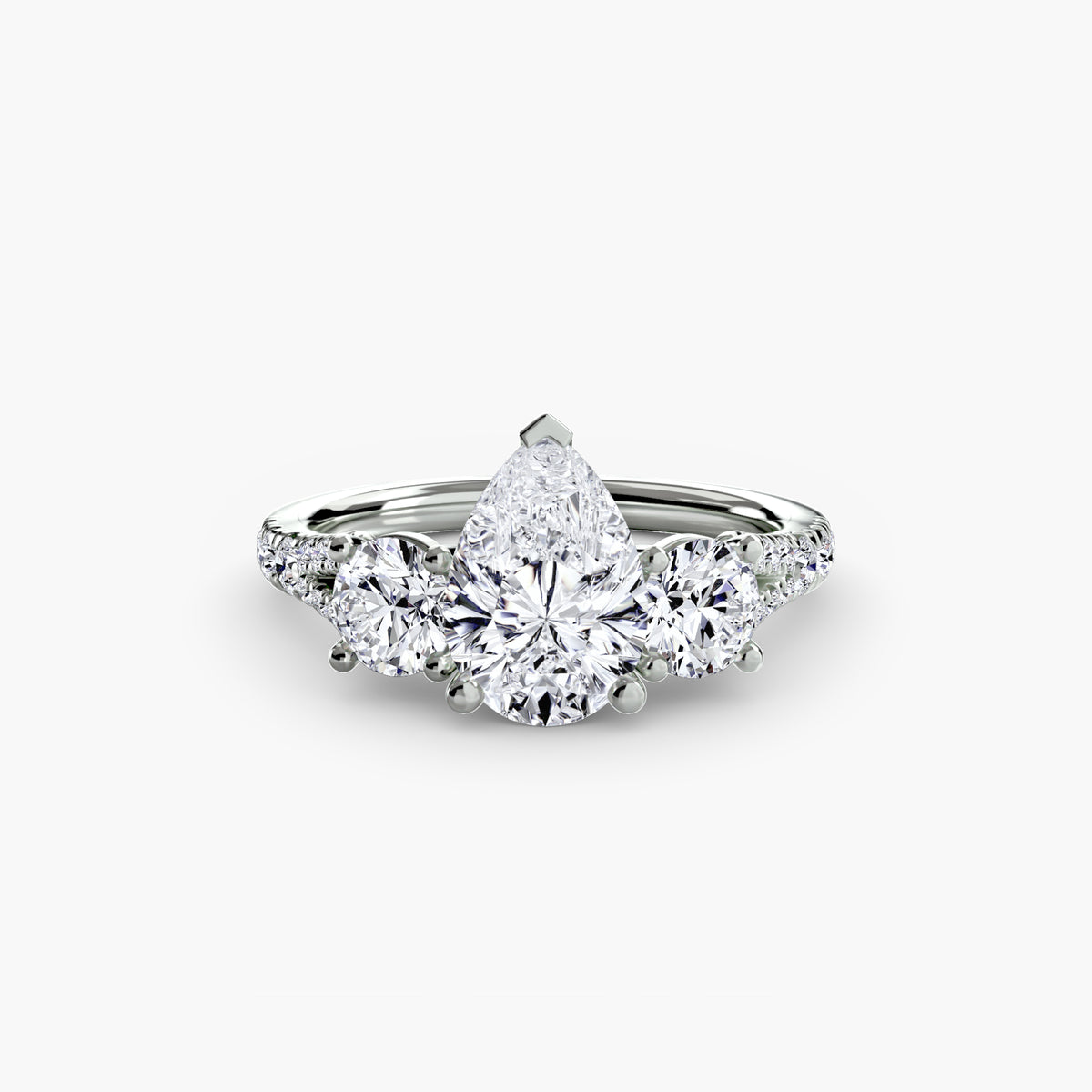 Ring Setting - 14K White Gold (Emerald)