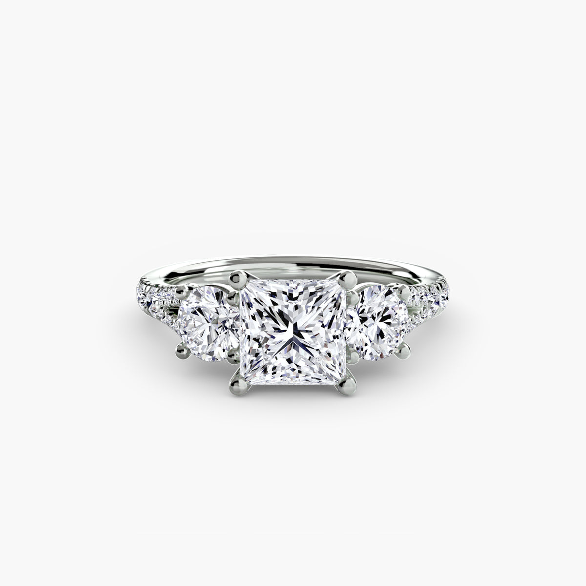 Ring Setting - 18K White Gold (Cushion)
