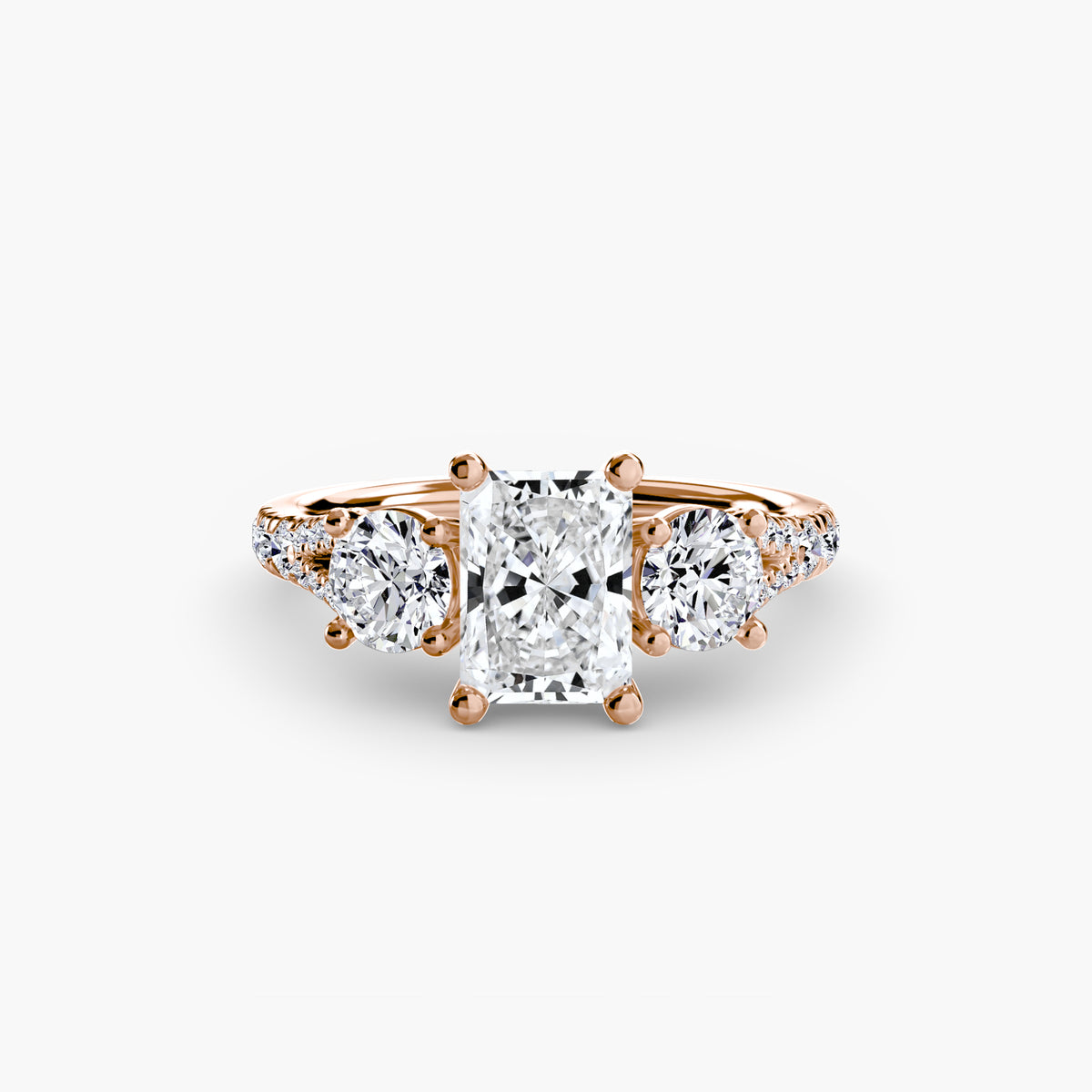 Ring Setting - 18K Rose Gold (Asscher)