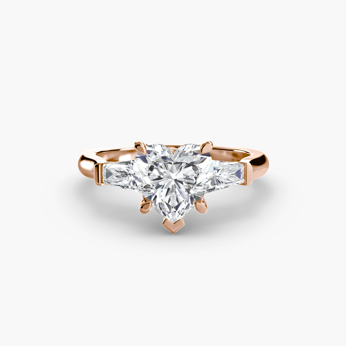 Ring Setting - 18K Rose Gold (Asscher)