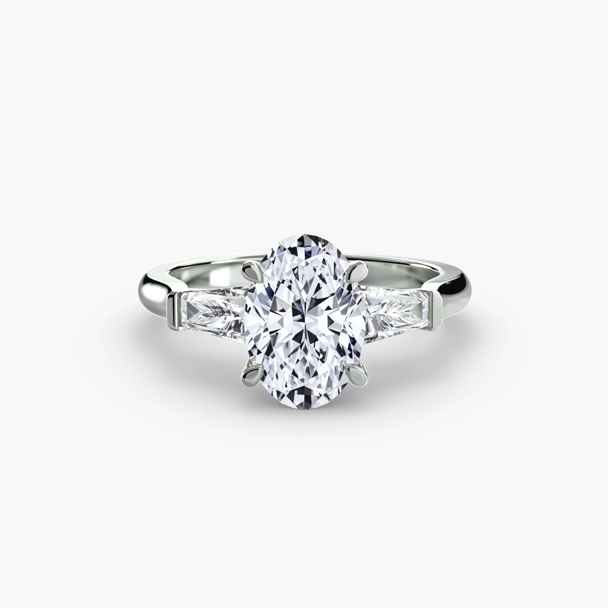 Ring Setting - 14K White Gold (Pear)