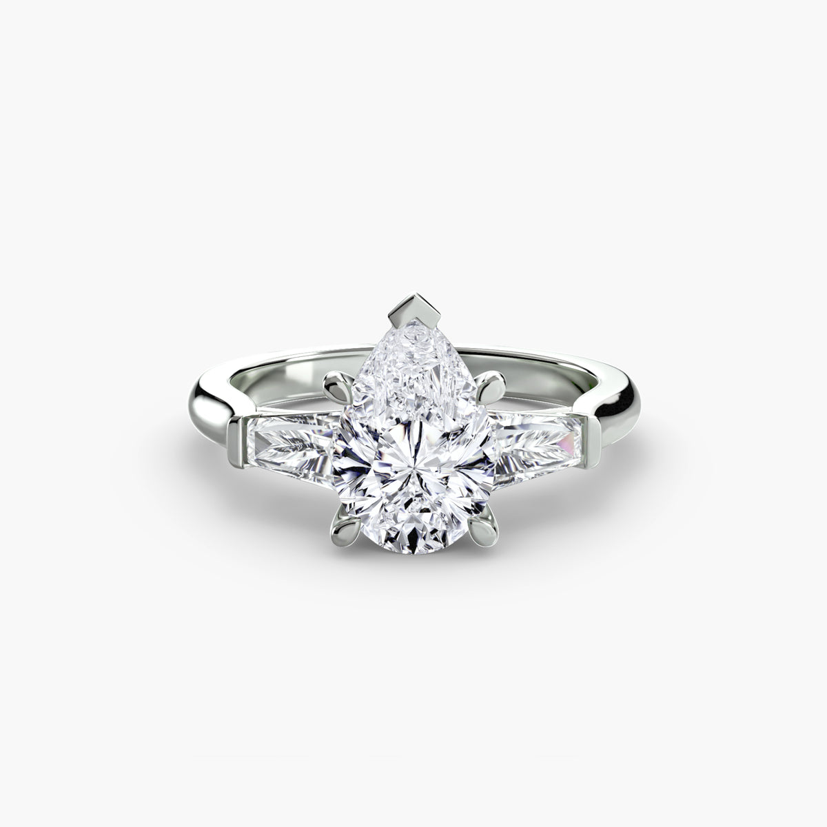 Ring Setting - 14K White Gold (Emerald)