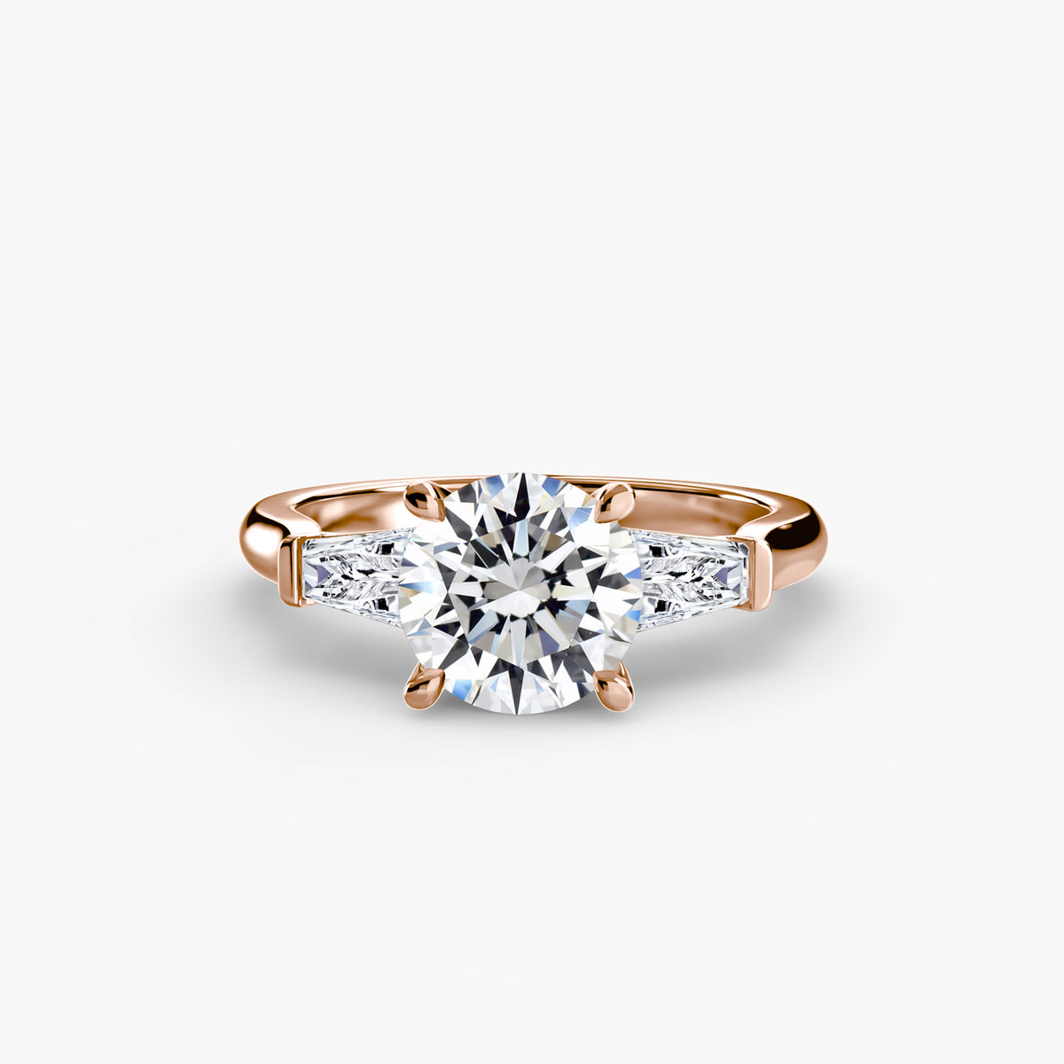 Ring Setting - 18K Rose Gold (Princess)