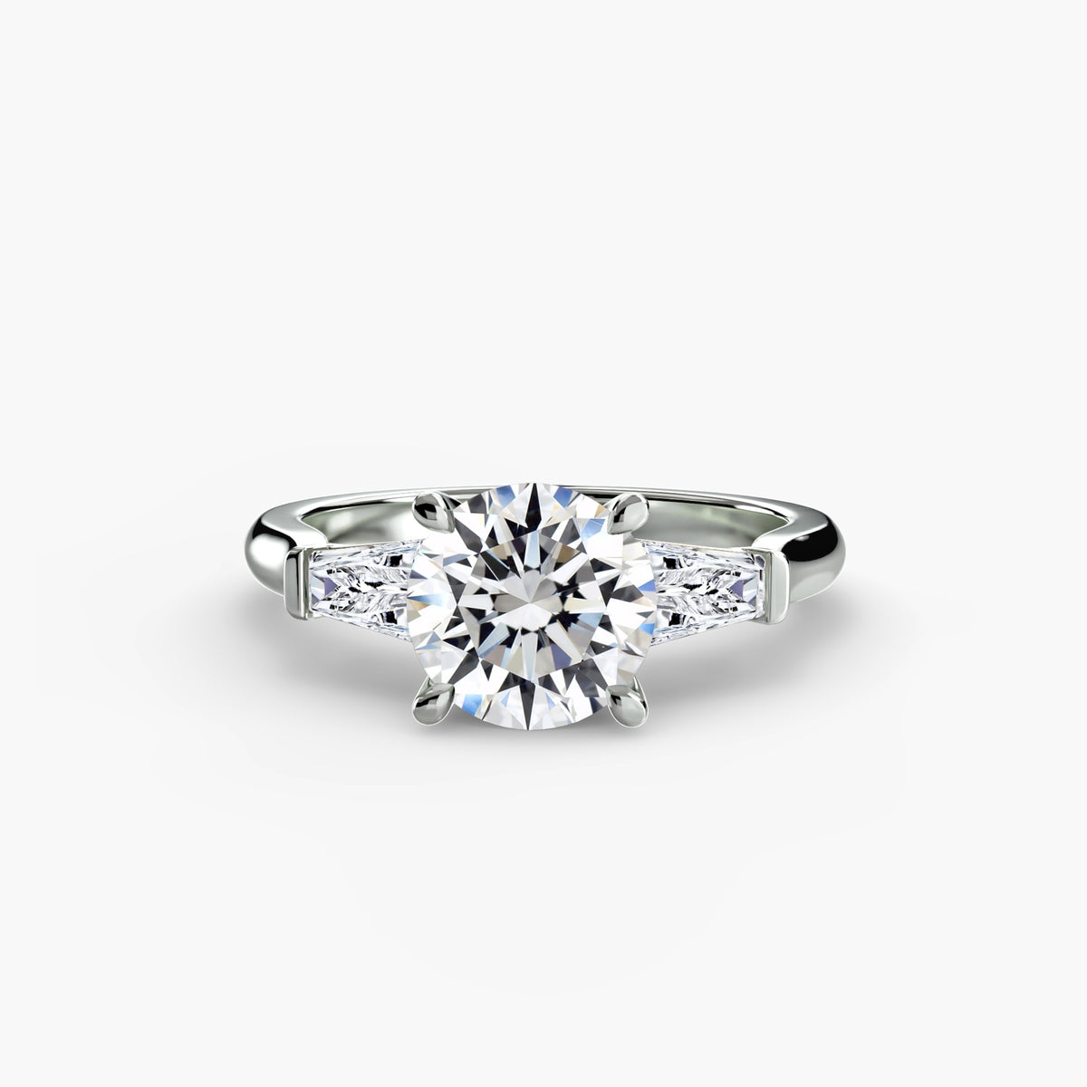 Ring Setting - 14K White Gold (Princess)