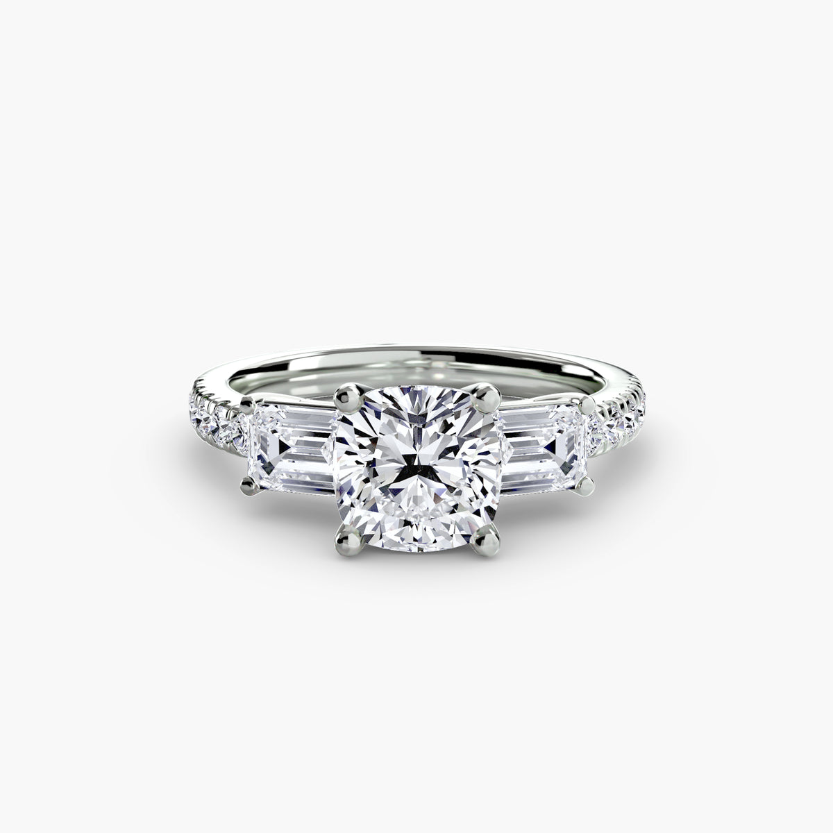 Ring Setting - 14K White Gold (Oval)