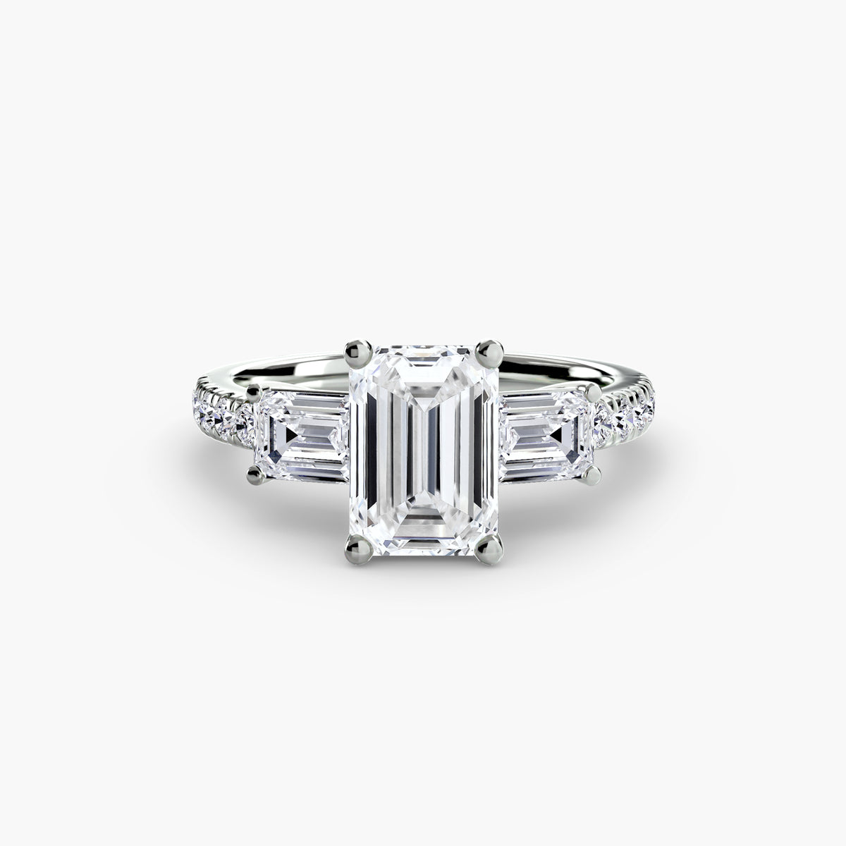 Ring Setting - 18K White Gold (Heart)