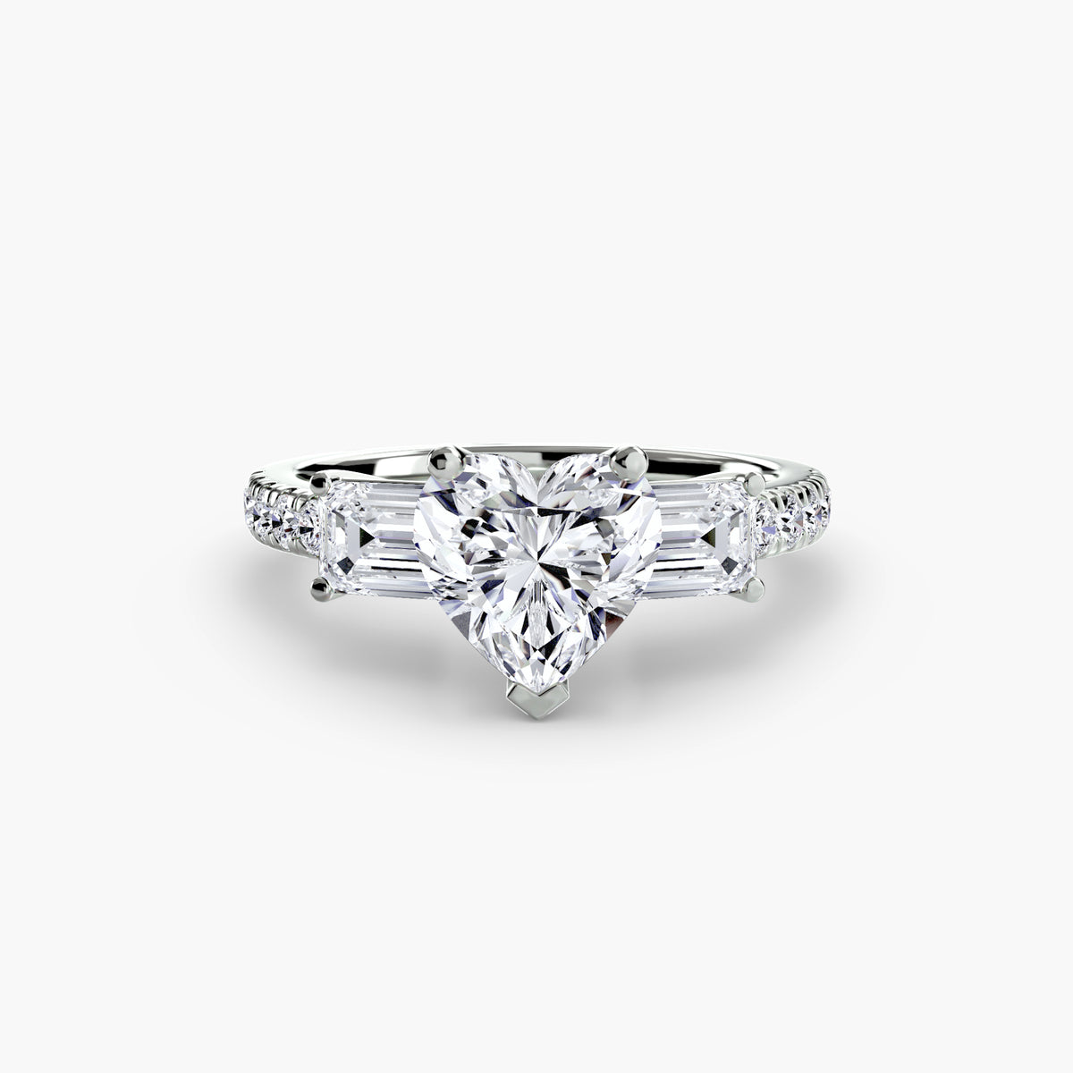 Ring Setting - 18K White Gold (Radiant)
