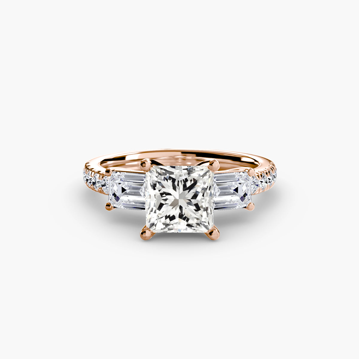 Ring Setting - 14K Rose Gold (Cushion)