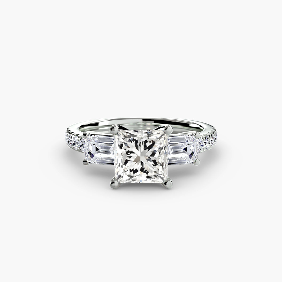 Ring Setting - 14K White Gold (Cushion)