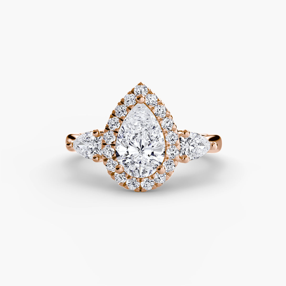 Ring Setting - 14K White Gold (Pear)