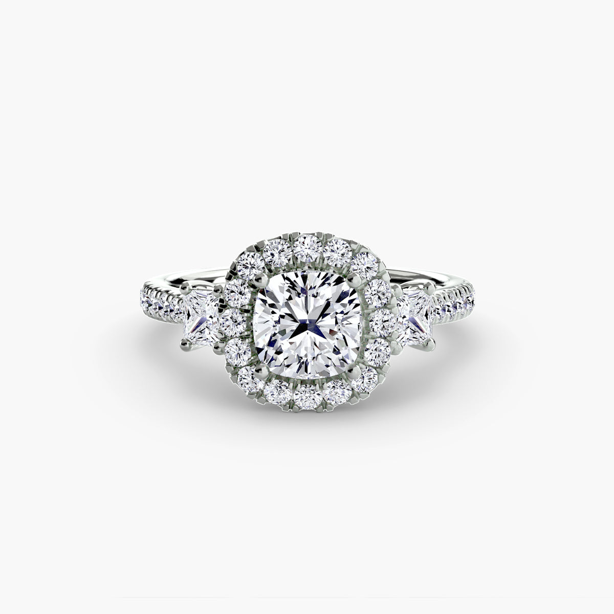 Ring Setting - 18K White Gold (Oval)