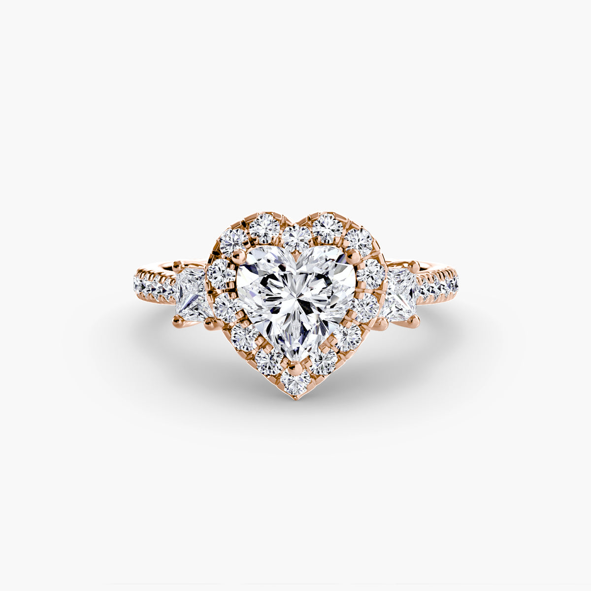 Ring Setting - 14K Rose Gold (Radiant)