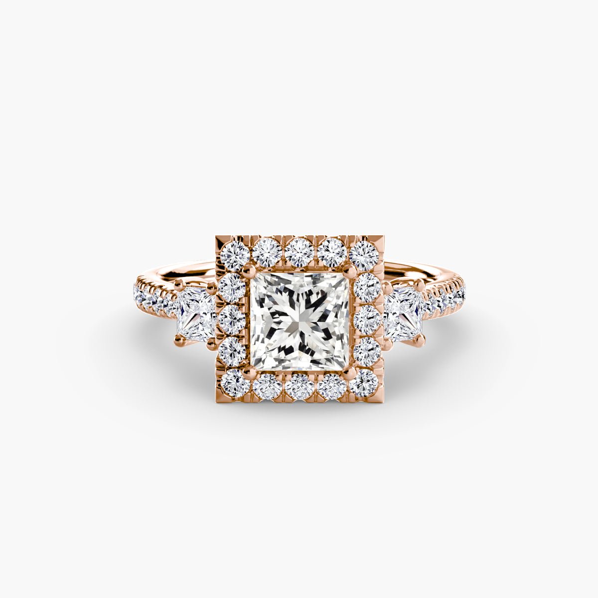 Ring Setting - 14K Rose Gold (Cushion)