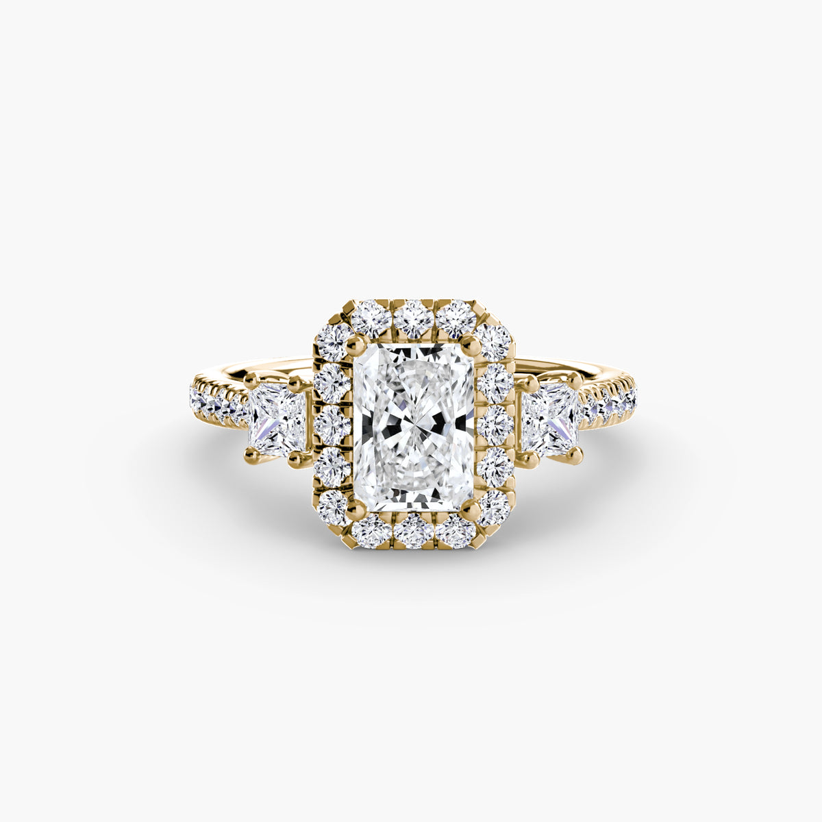 Ring Setting - 18K Yellow Gold (Asscher)