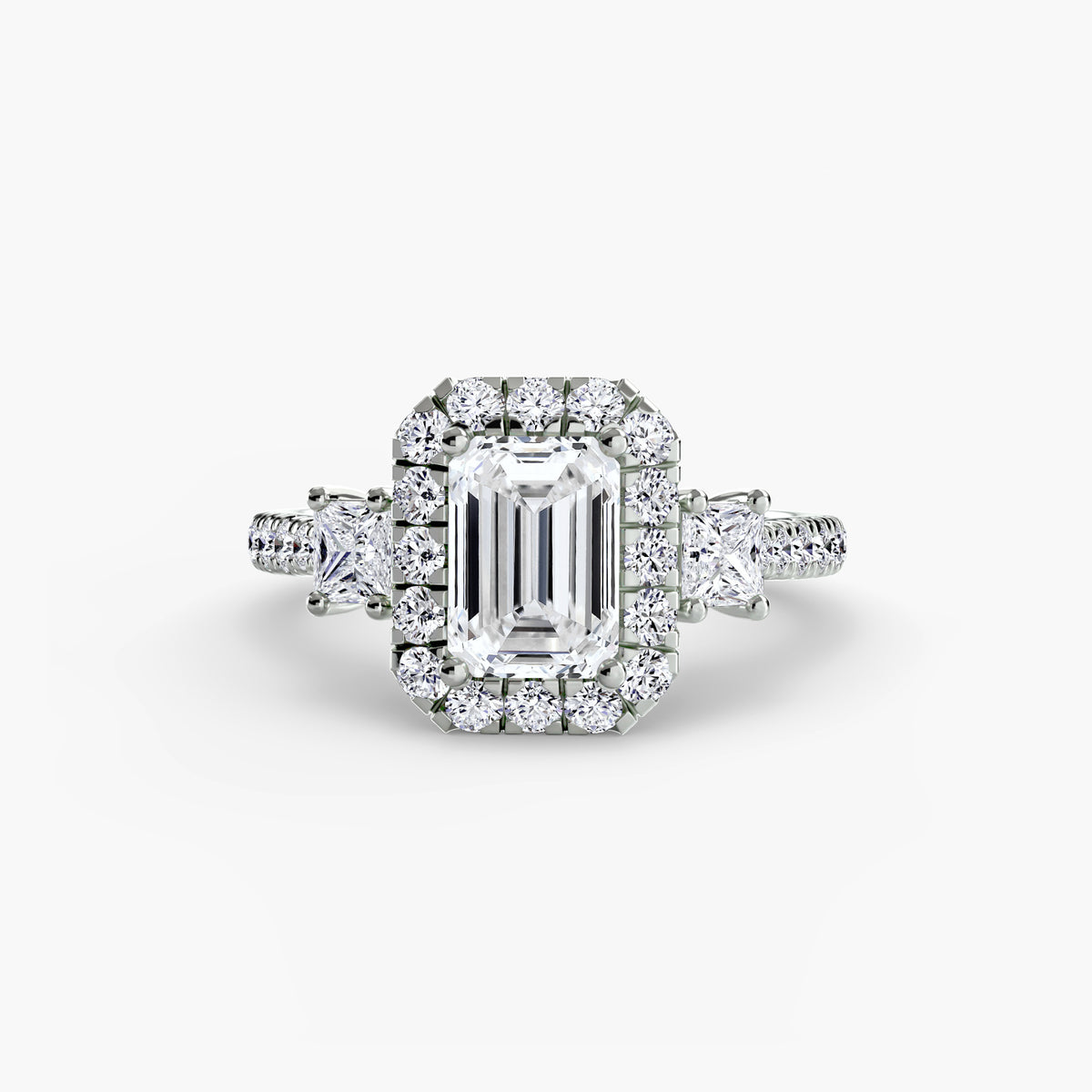 Ring Setting - 18K White Gold (Heart)