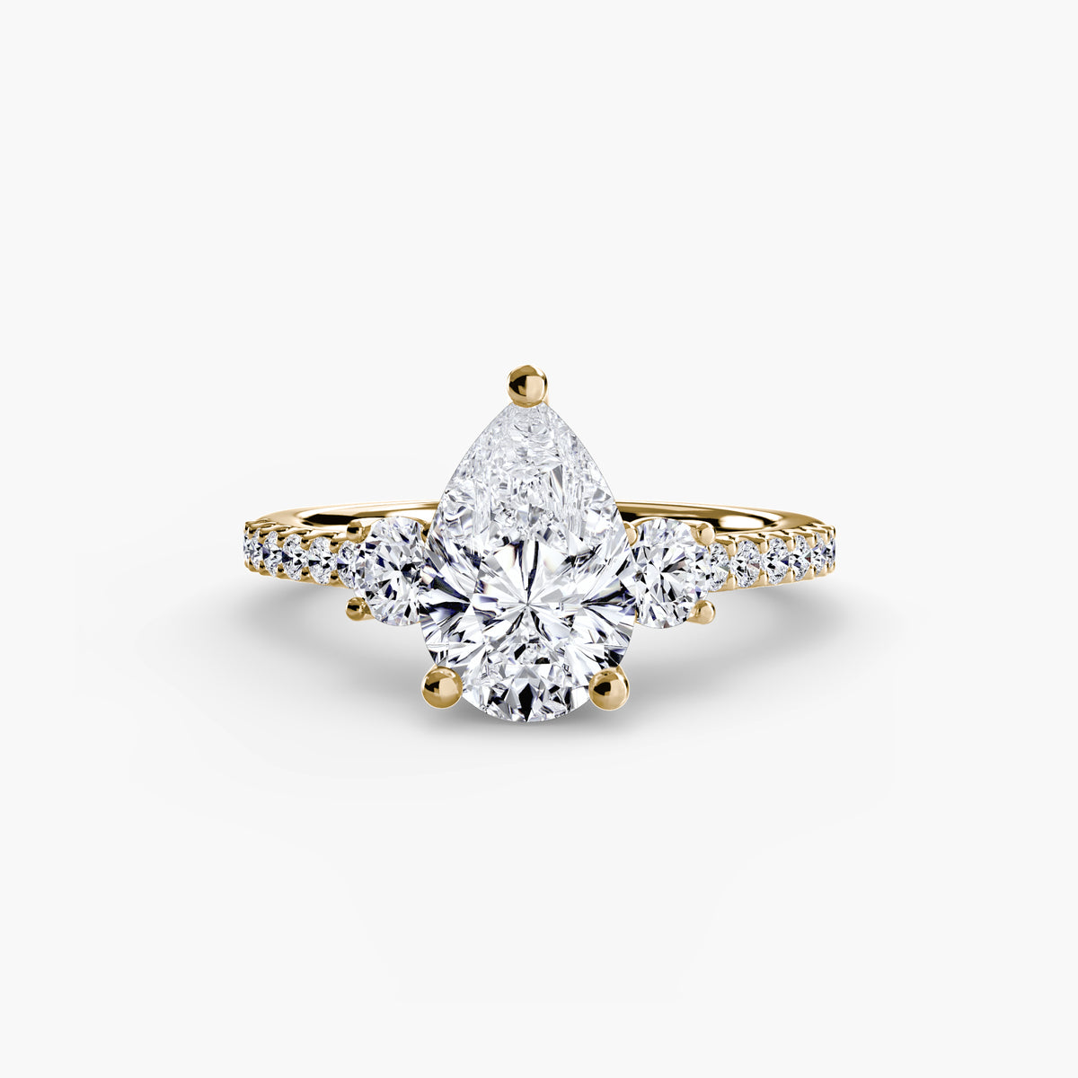 Ring Setting - 18K Rose Gold (Pear)