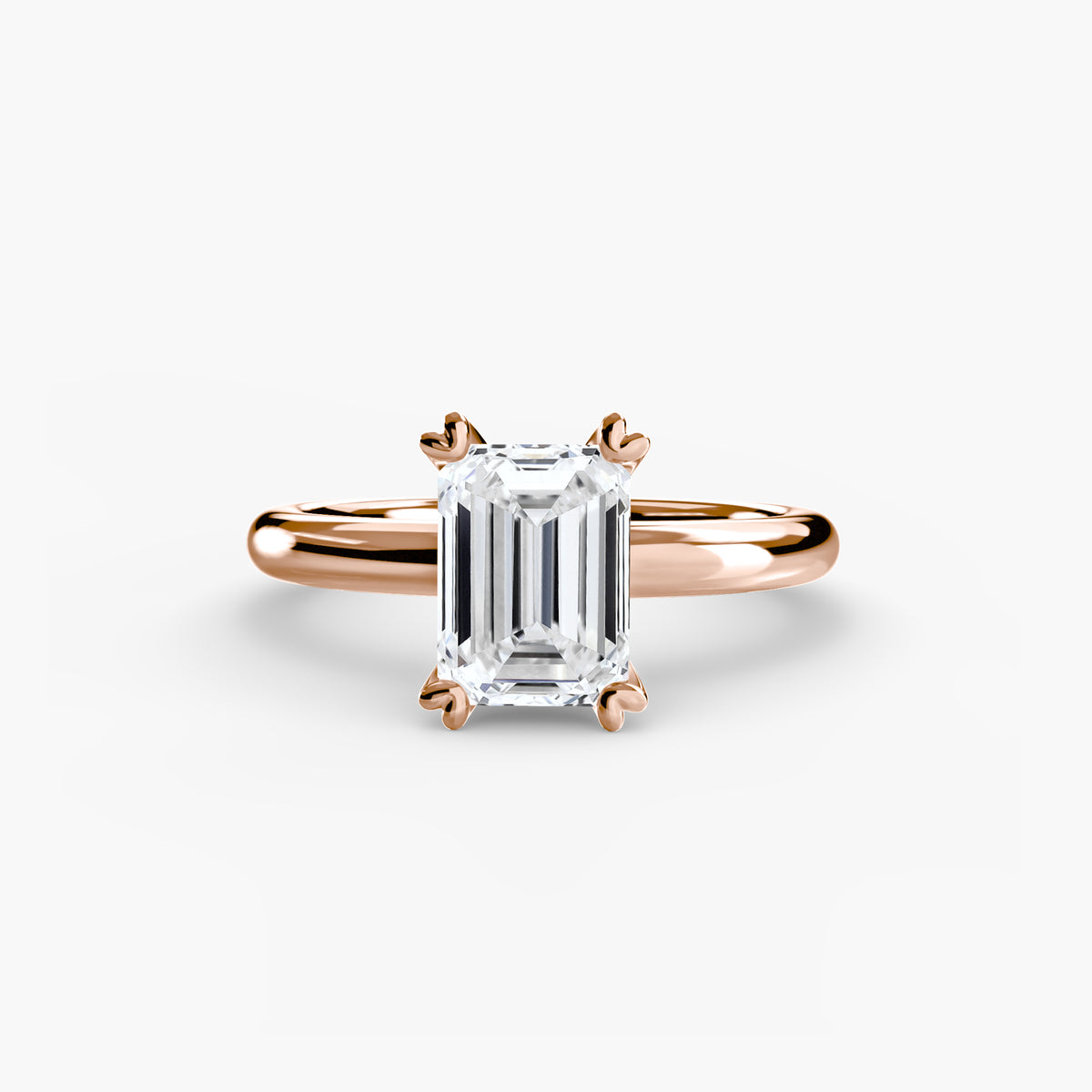 Ring Setting - 14K Rose Gold (Heart)