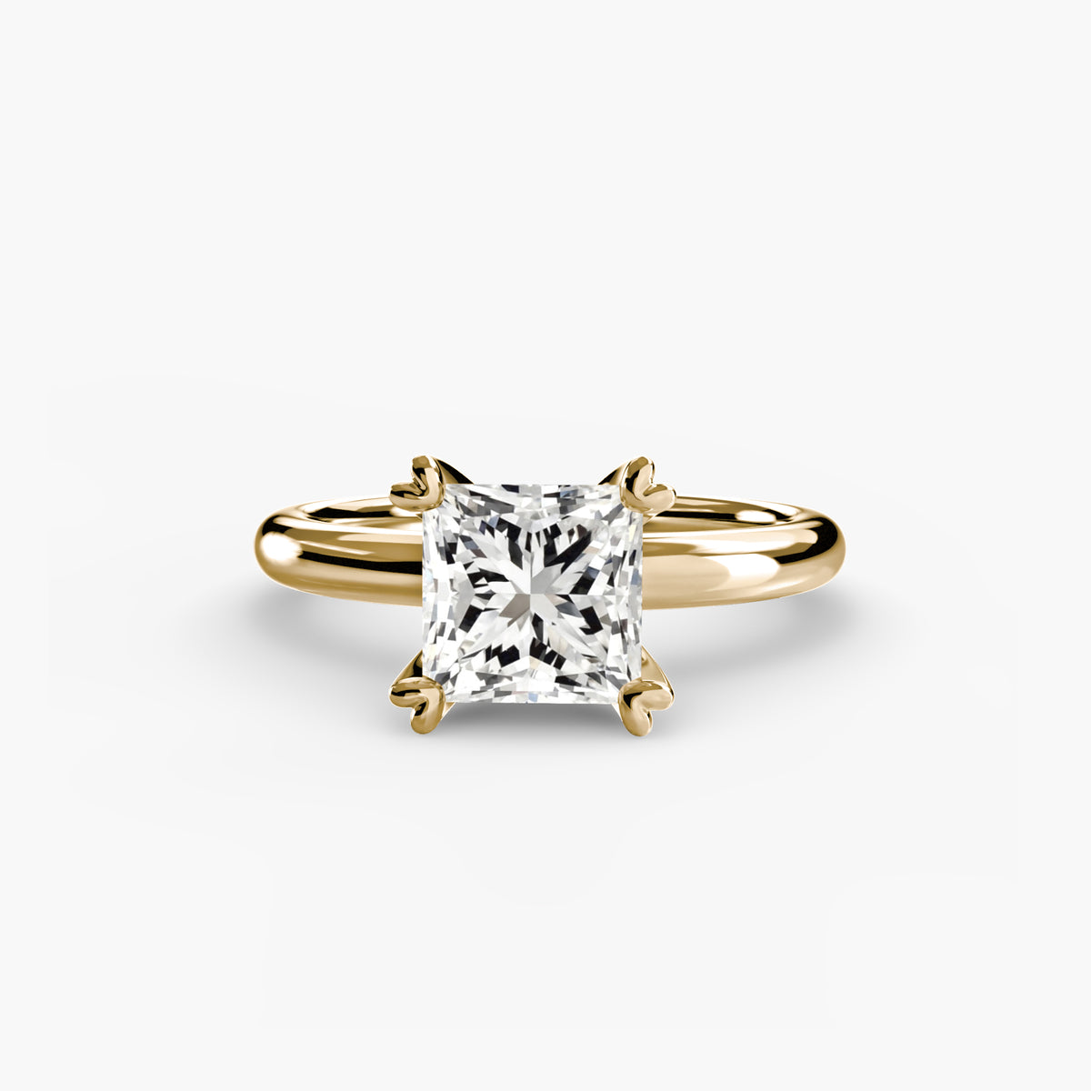 Ring Setting - 18K Yellow Gold (Cushion)