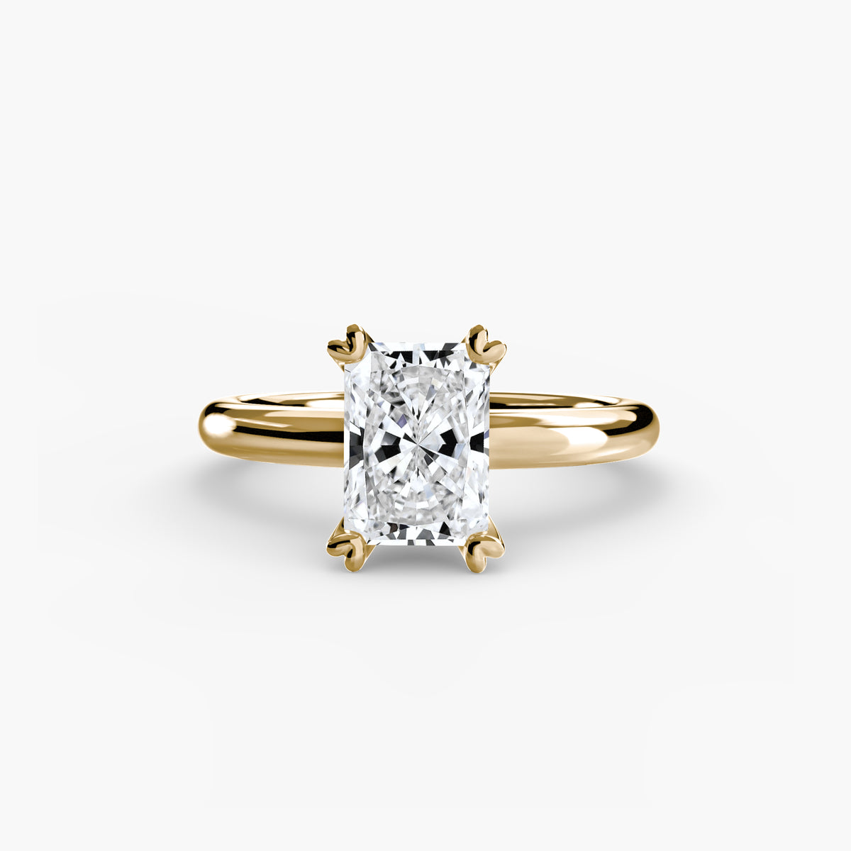 Ring Setting - 18K Yellow Gold (Asscher)