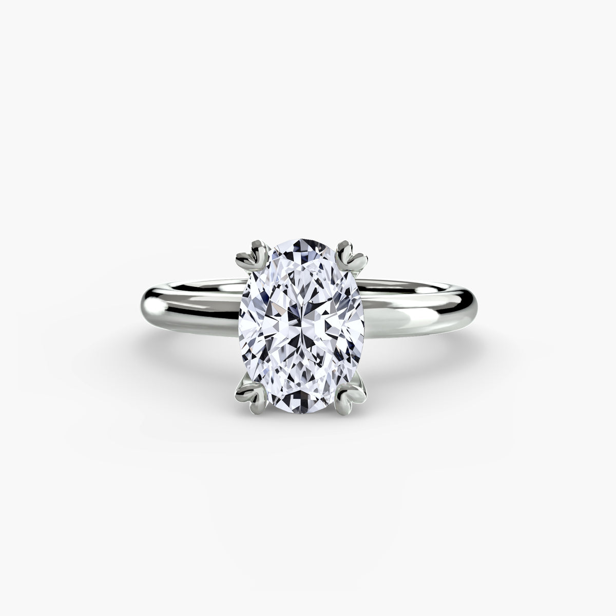 Ring Setting - 18K White Gold (Pear)