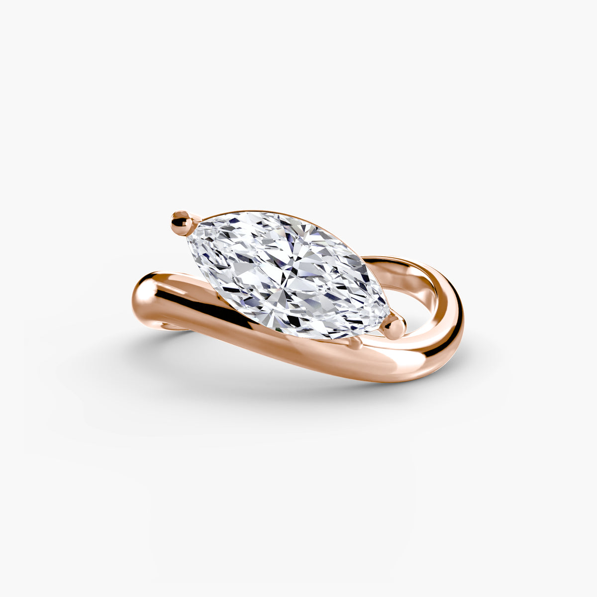 Ring Setting - 18K White Gold (Marquise)
