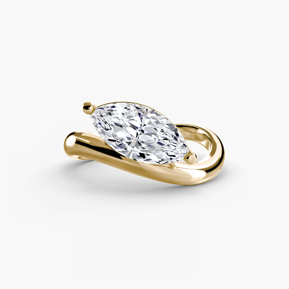 Ring Setting - 18K Rose Gold (Marquise)