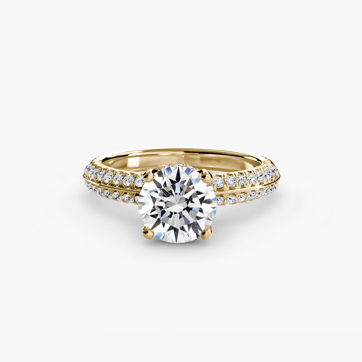 Ring Setting - 18K Rose Gold (Round)