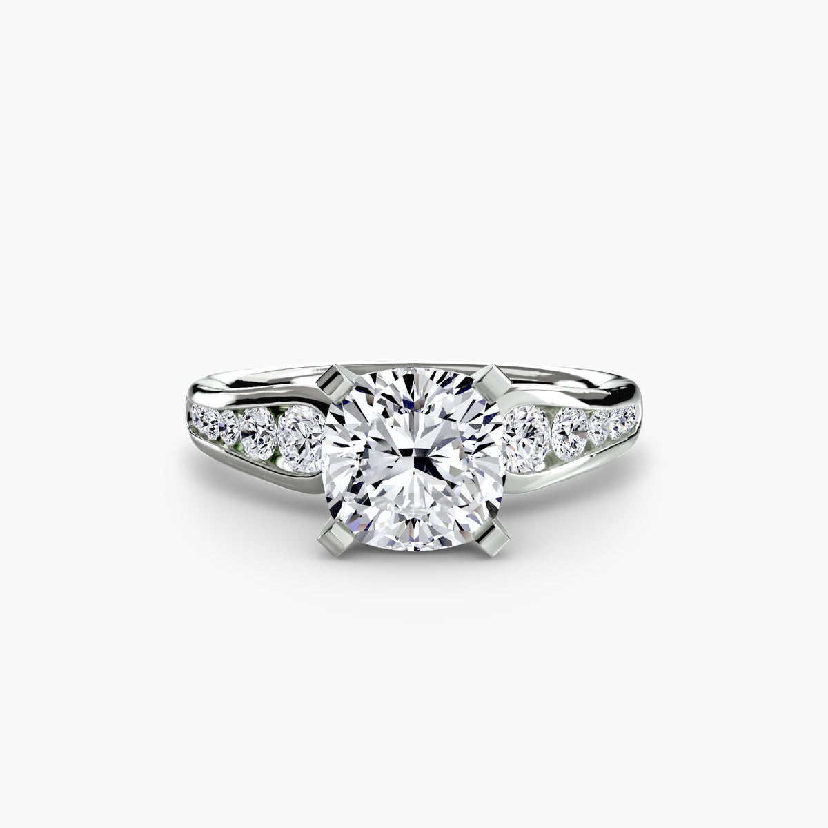 Ring Setting - 14K White Gold (Oval)