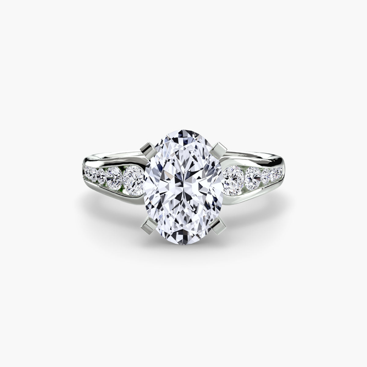 Ring Setting - 14K White Gold (Pear)