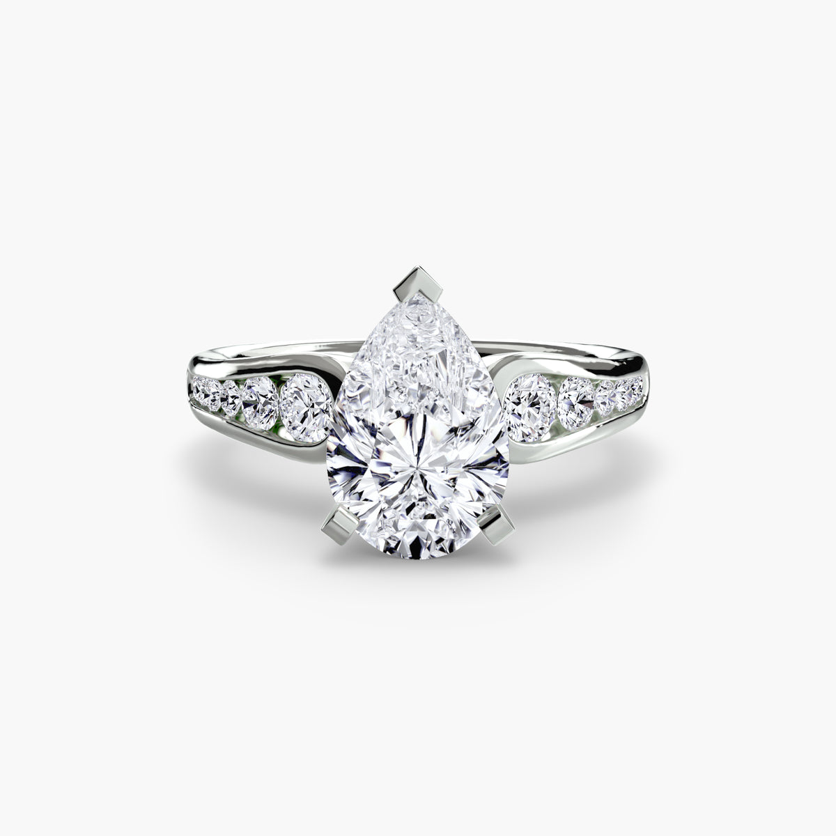 Ring Setting - 14K White Gold (Emerald)