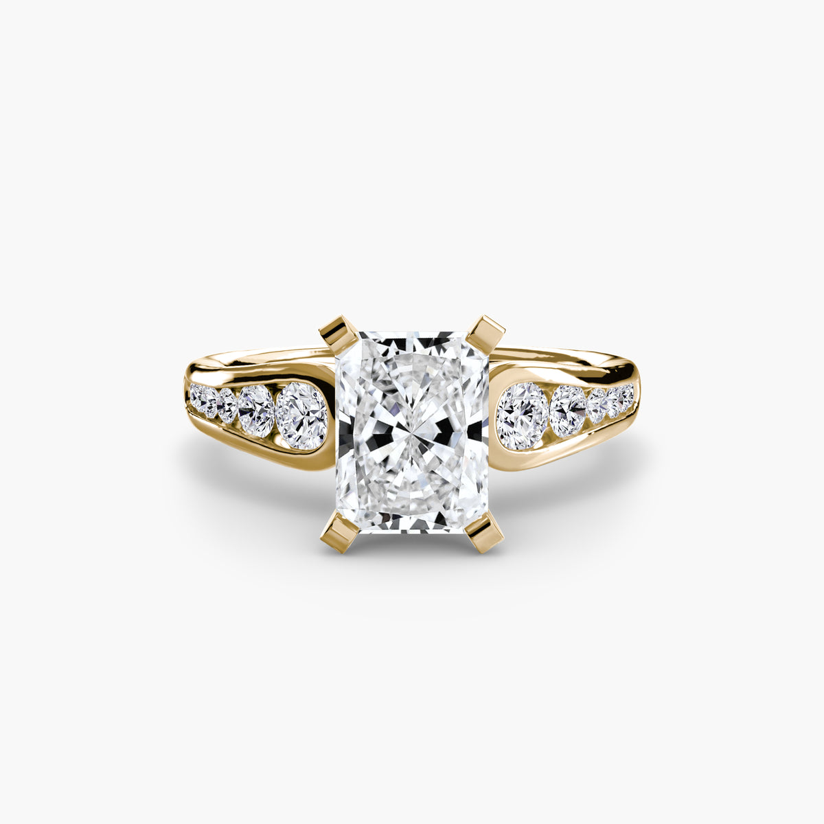 Ring Setting - 14K Yellow Gold (Asscher)