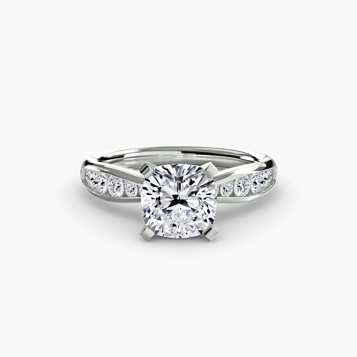 Ring Setting - 18K White Gold (Oval)