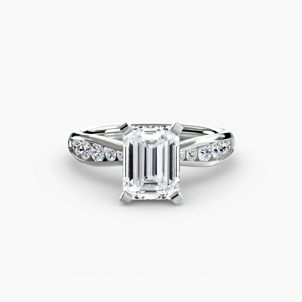 Ring Setting - 14K White Gold (Heart)