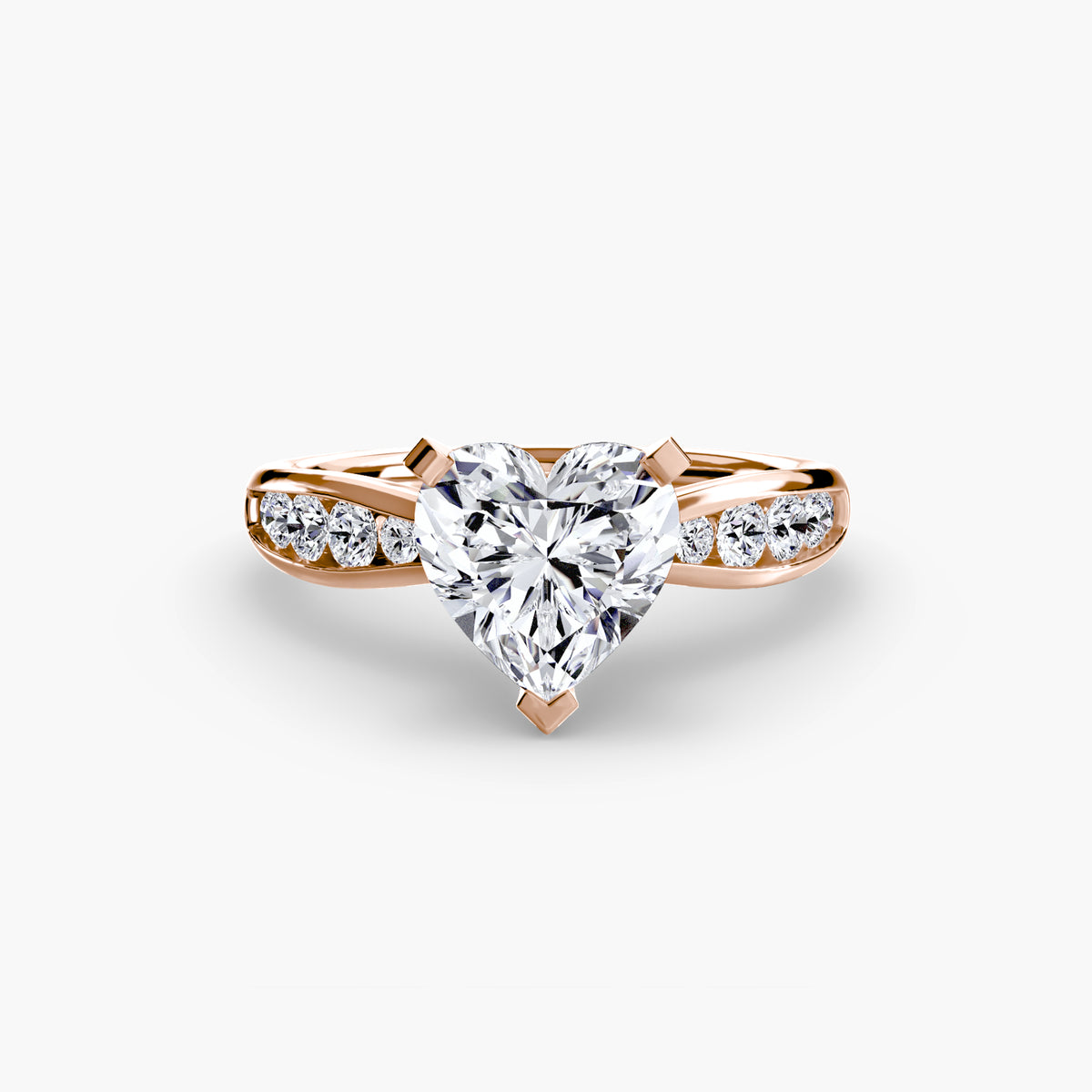 Ring Setting - 14K Rose Gold (Radiant)