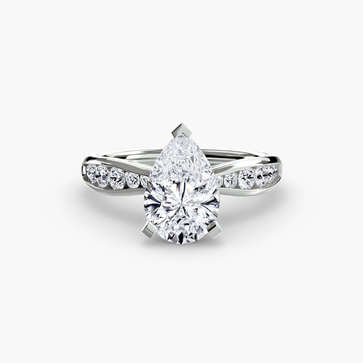 Ring Setting - 14K White Gold (Emerald)