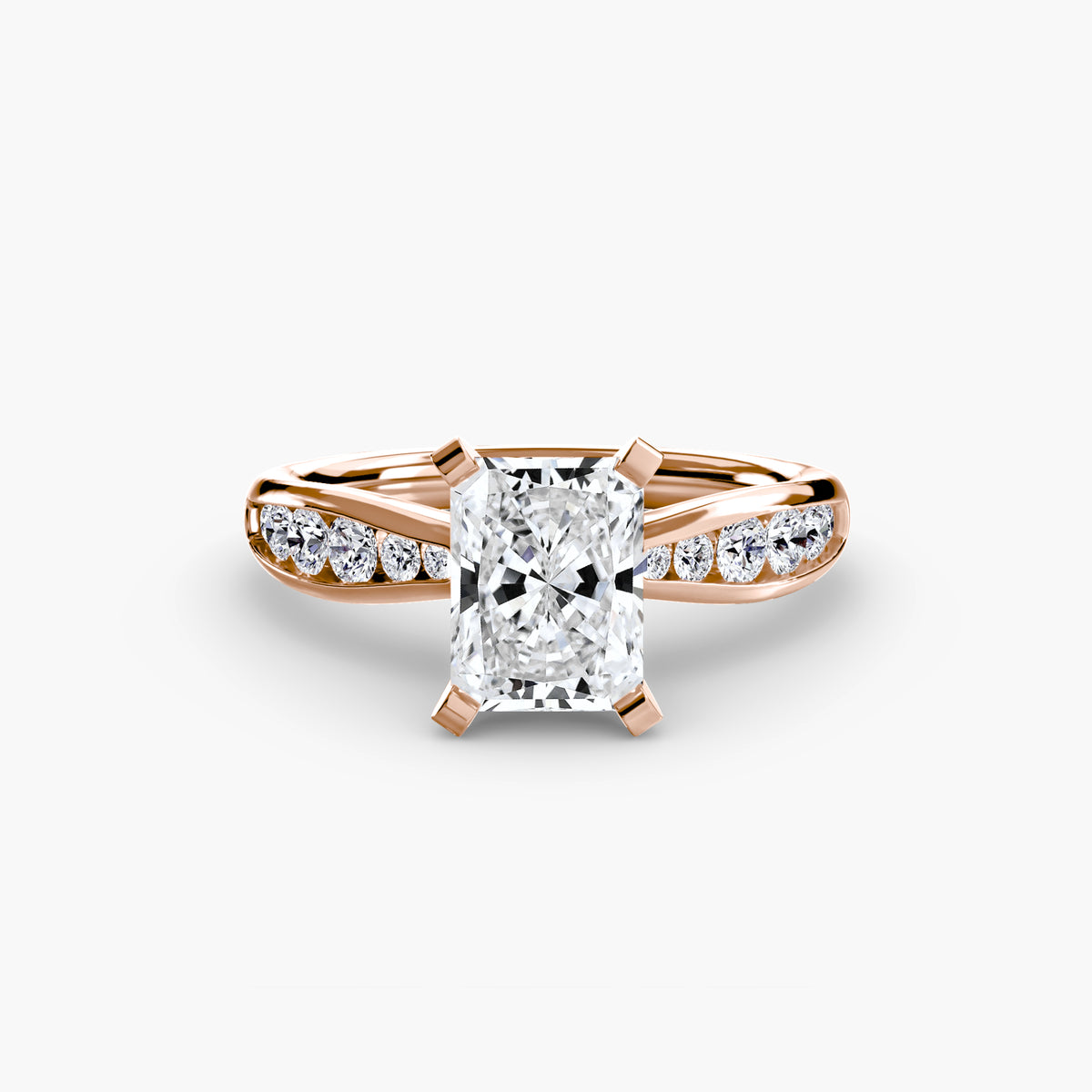 Ring Setting - 14K Rose Gold (Asscher)