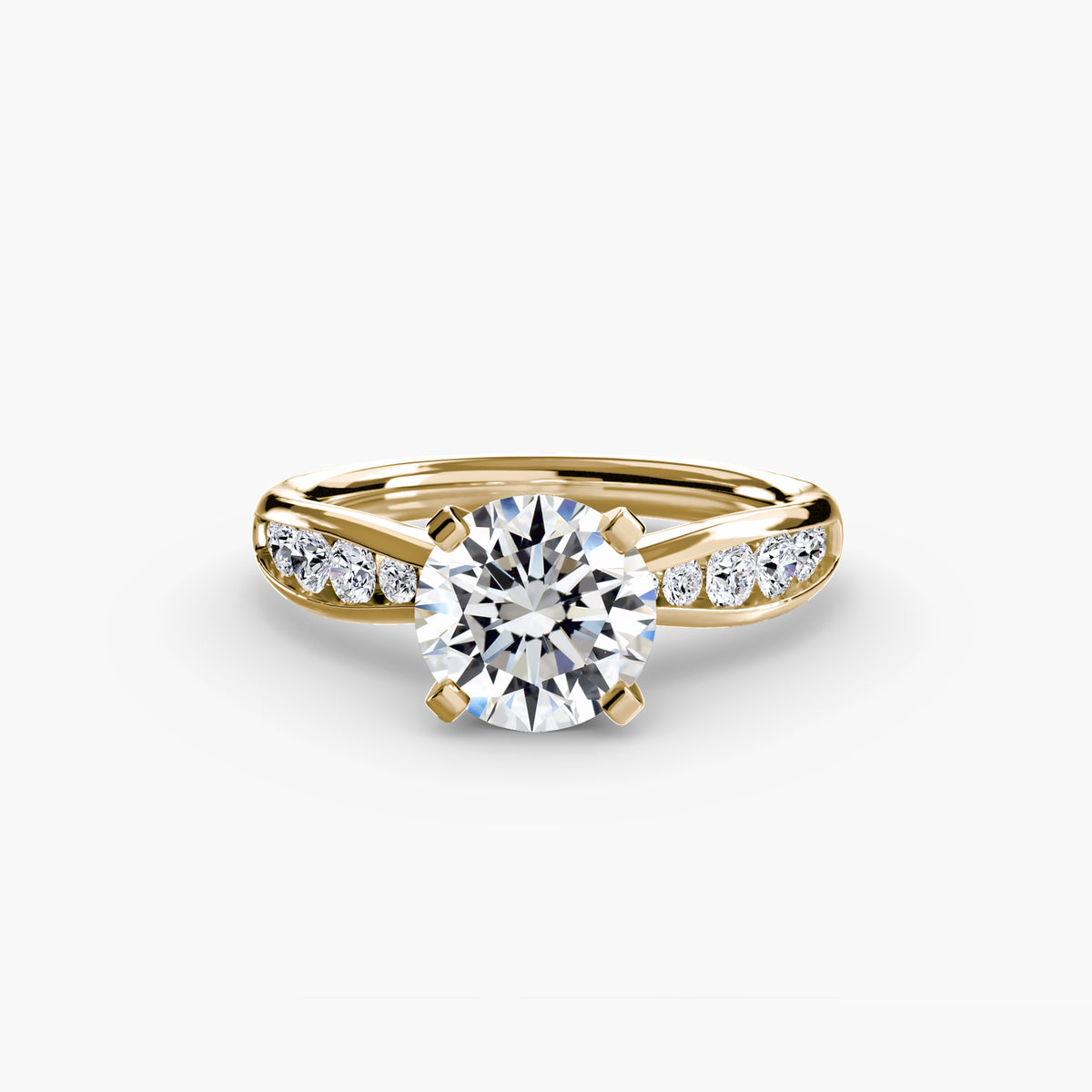Ring Setting - 18K Yellow Gold (Princess)