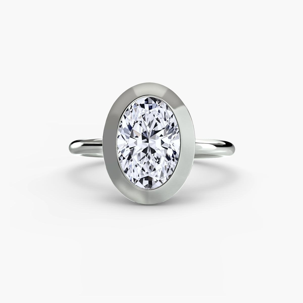 Ring Setting - 18K White Gold (Pear)