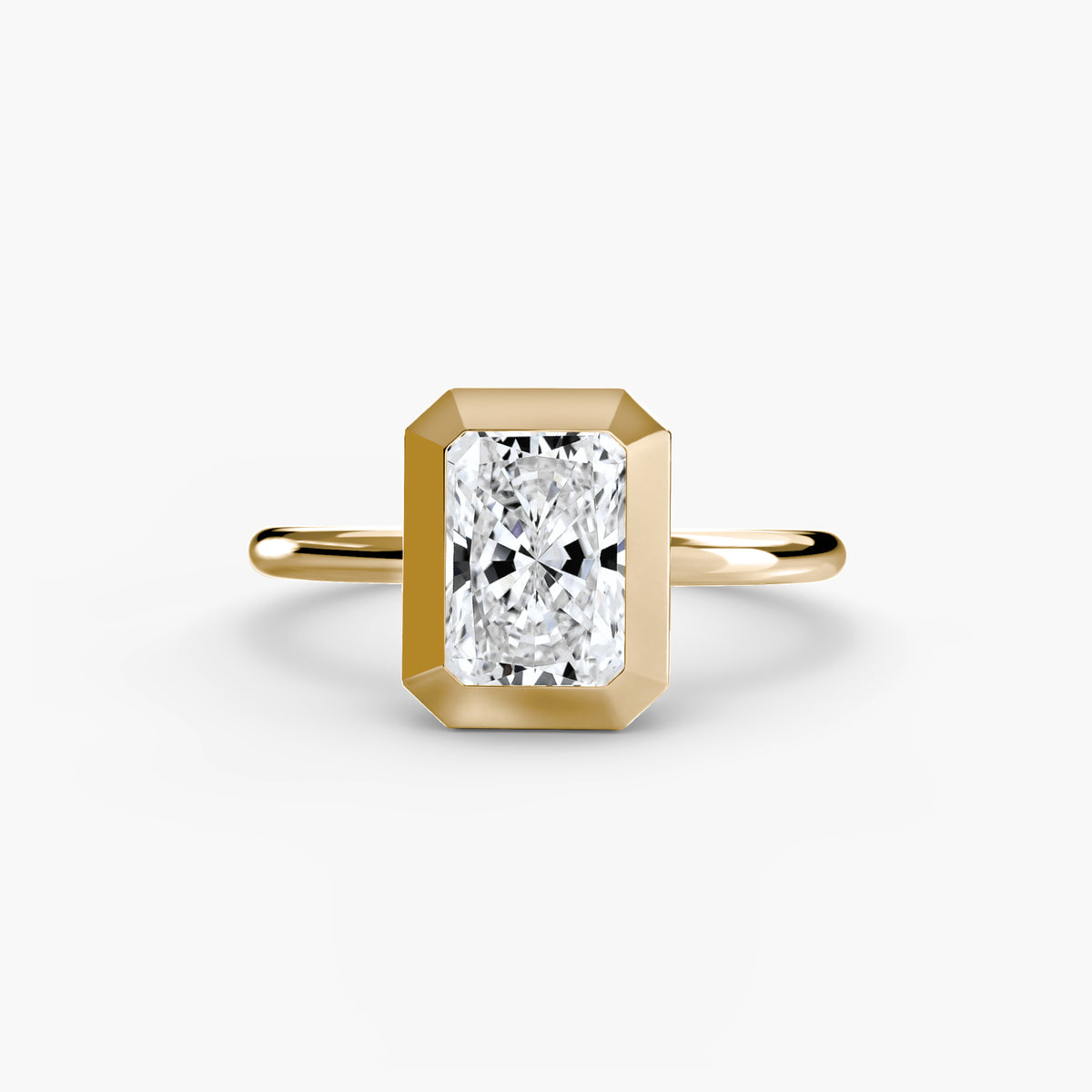 Ring Setting - 14K Yellow Gold (Asscher)