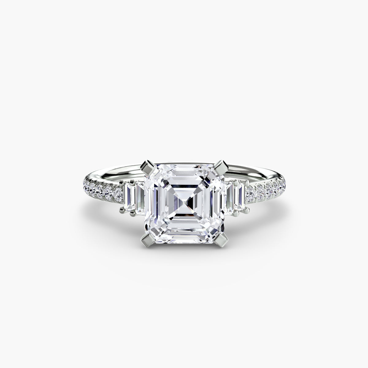 Ring Setting - 14K White Gold (Marquise)